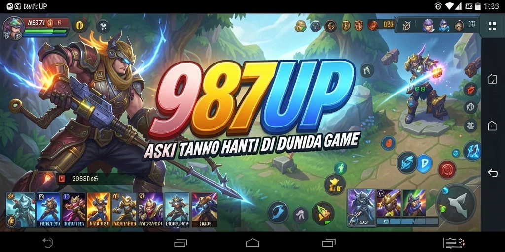 Tangkapan layar gameplay 987UP menampilkan aksi seru dan pertarungan yang intens.