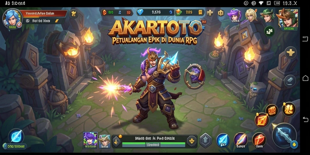 Gameplay seru dari AKARTOTO yang penuh petualangan dan tantangan.