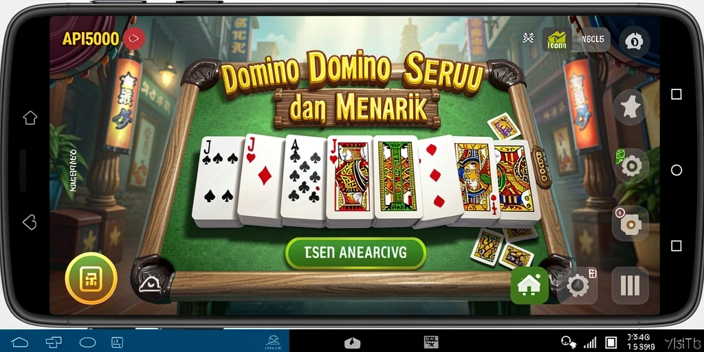 Tampilan gameplay seru di aplikasi domino API5000.