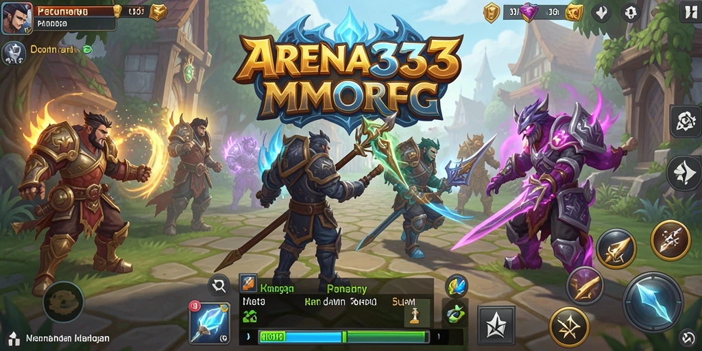 Screenshot ARENA333 menunjukkan aksi gameplay MMORPG yang dinamis dan mendebarkan.