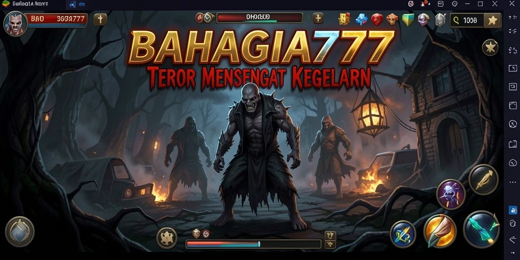 Tangkapan layar menunjukkan suasana mencekam dalam gameplay BAHAGIA777.
