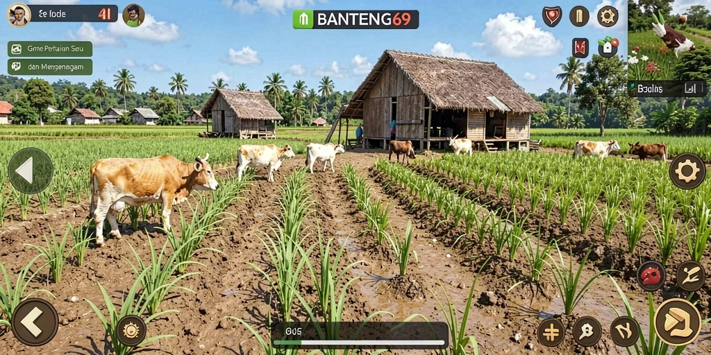 Gameplay menarik dalam pertanian dan perawatan hewan di BANTENG69.