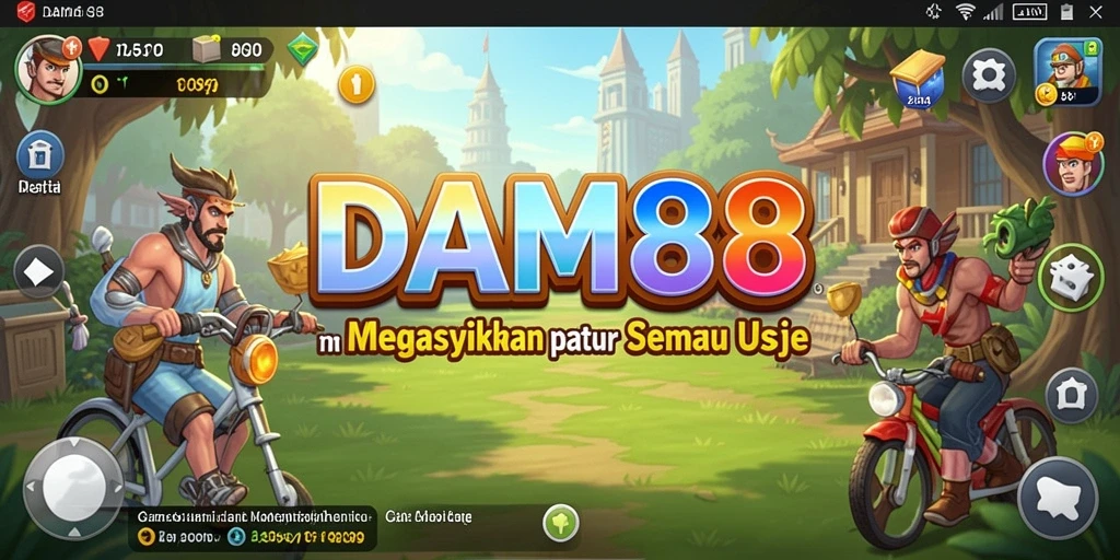 Tampilan screenshot <strong>DAM88</strong> menampilkan karakter lucu dan tantangan yang menarik.