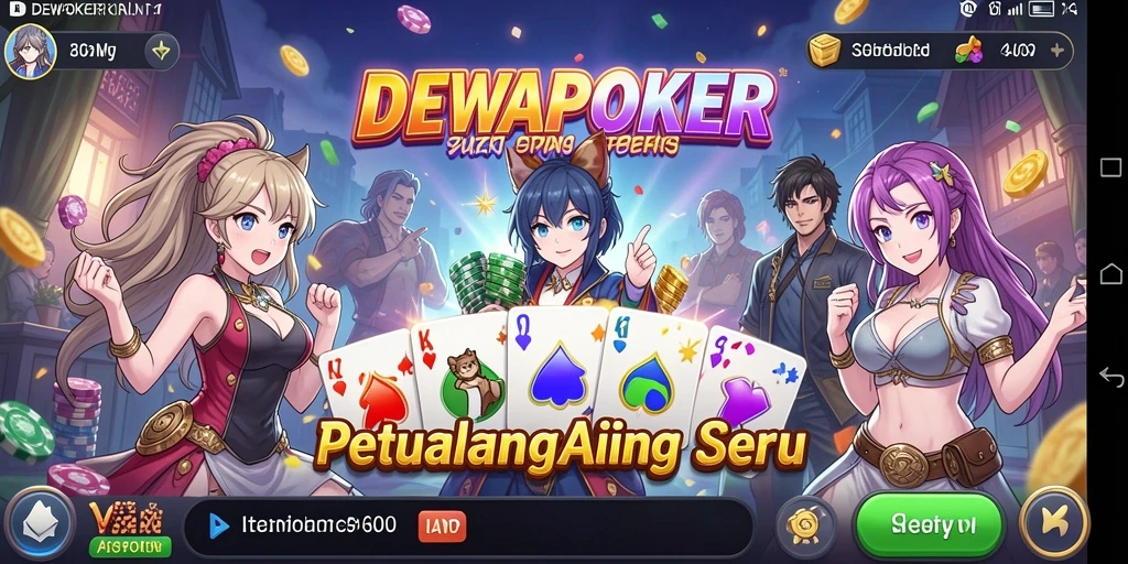 Screenshot gameplay DEWAPOKER yang seru dan megah.