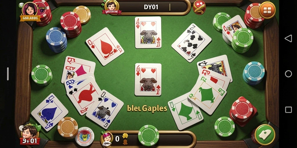 Screenshot aksi seru gameplay DY01 Gaple yang menantang.