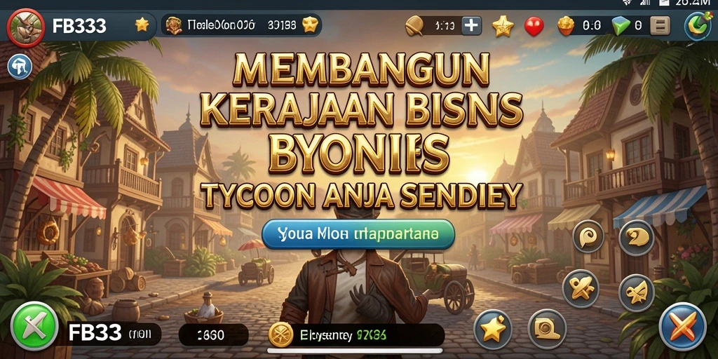 Tangkapan layar utama FB333 menampilkan gameplay Tycoon yang intens.
