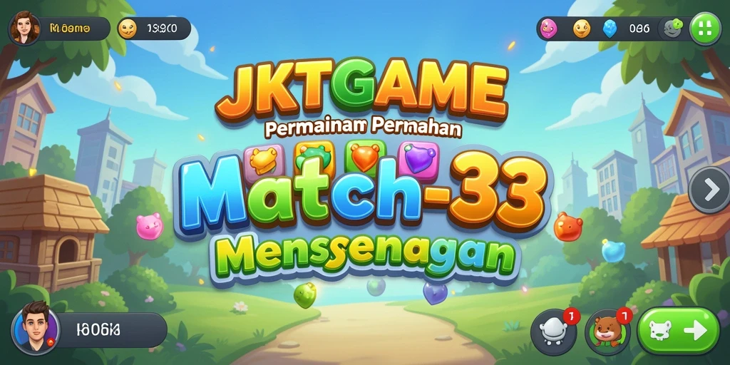 Screenshot JKTGAME menampilkan gameplay Match-3 yang seru dan menantang.