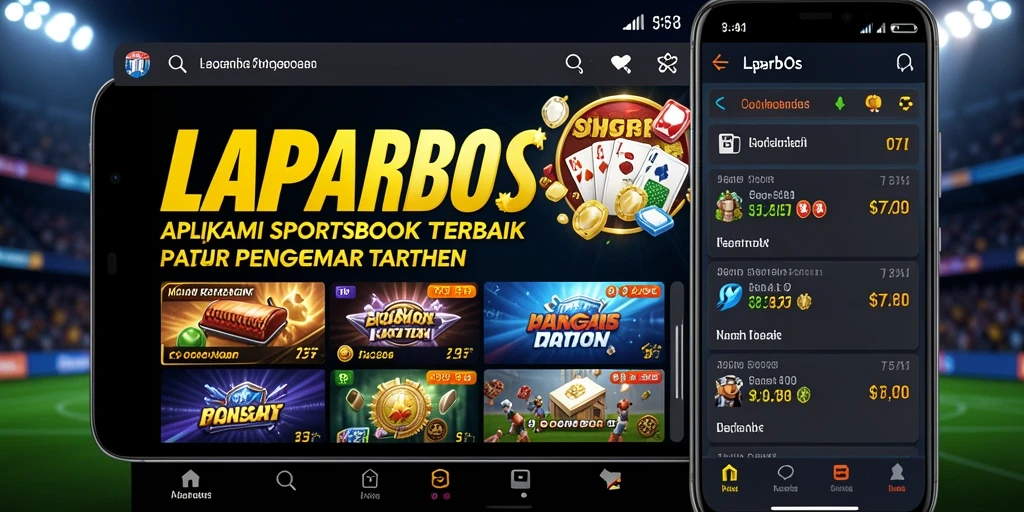 Tampilan utama LAPARBOS menampilkan berbagai opsi taruhan olahraga.