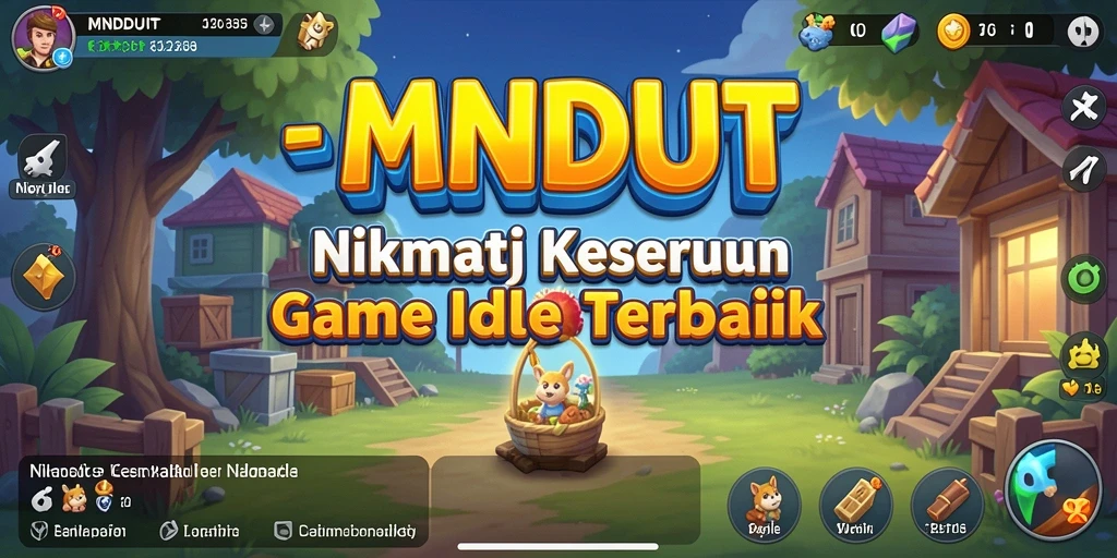 Tampilan gameplay MNDUIT dengan elemen idle yang menarik.