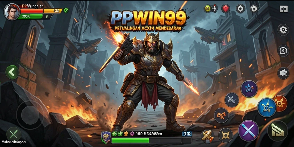 Tangkapan layar gameplay PPWIN99 yang menampilkan pertempuran aksi yang intens.