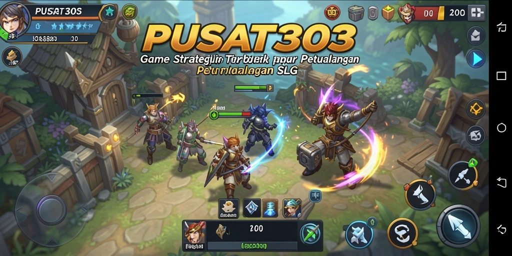 Tampilan gameplay seru dalam PUSAT303 yang menampilkan strategi pertempuran.
