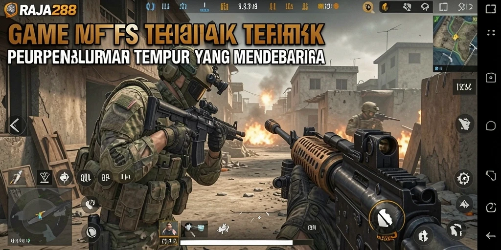 Tampilan gameplay menarik dari RAJA288 dalam pertempuran FPS.