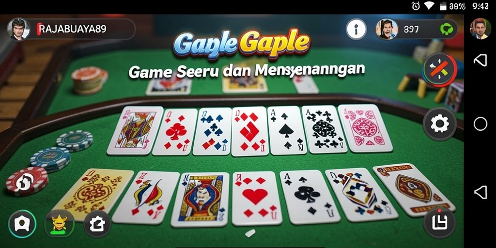 Tampilan gameplay <strong>RAJABUAYA89</strong> yang menarik dengan nuansa Gaple.