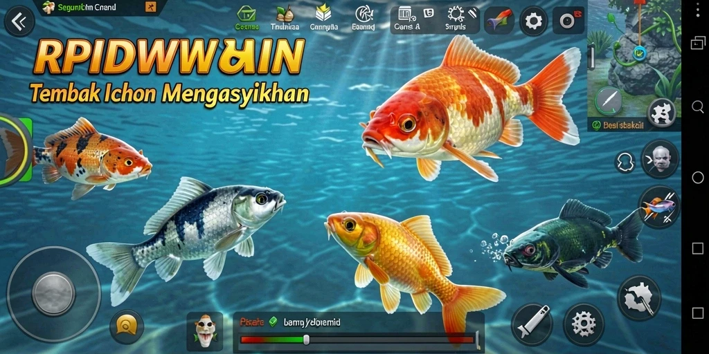 Screenshot menampilkan momen seru dalam game Tembak Ikan.