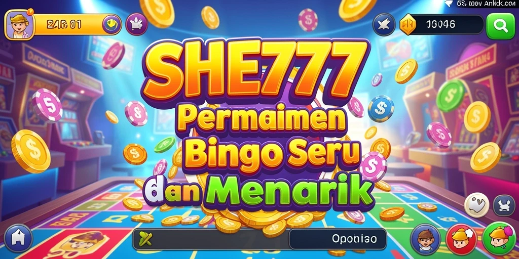 Tampilan permainan Bingo yang menarik di SHE777.