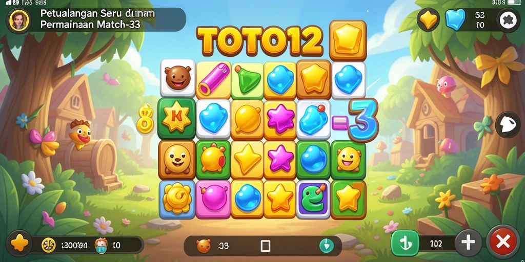 Gameplay seru TOTO12 dengan tantangan mencocokkan item.