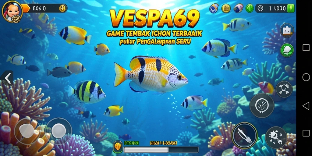 Gameplay seru di VESPA69 saat menangkap ikan.