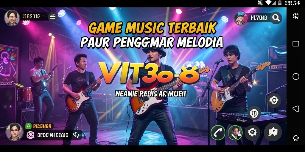 Gameplay interaktif dan mendebarkan dalam permainan musik VT38.
