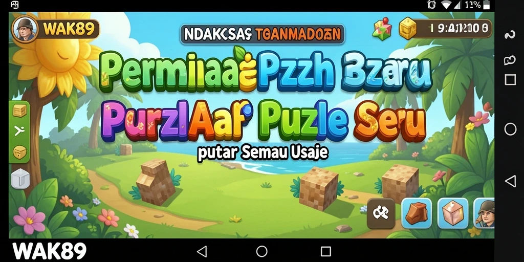 Tampilan gameplay menarik di WAK89 dengan tantangan Puzzle