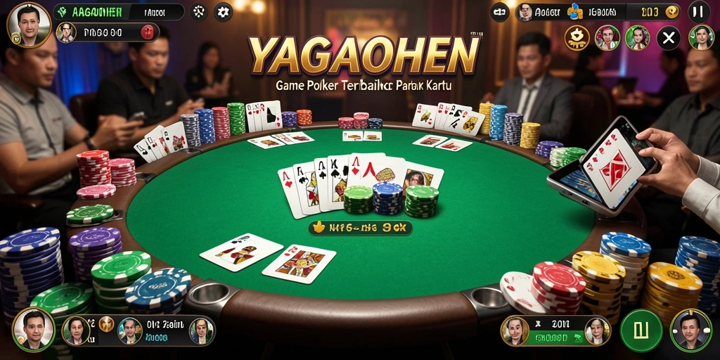 Tampilan gameplay poker yang mendebarkan dalam YAGAOHEN.